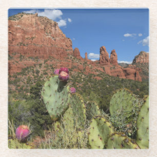 Posavasos De Vidrio Vista de motas gemelas el   Sedona, Arizona