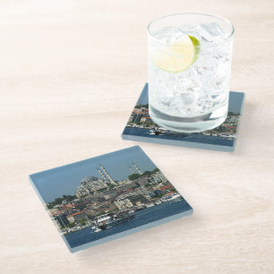 Posavasos De Vidrio  Vistas al Sultan Ahmed y Estambul, Turquía / fies