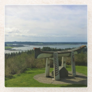 Posavasos De Vidrio Vistas desde la columna de Astoria, Oregón
