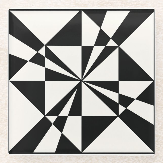 Posavasos De Vidrio Visual Pull | Modern (Anverso)