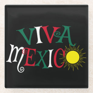 Posavasos De Vidrio Viva México
