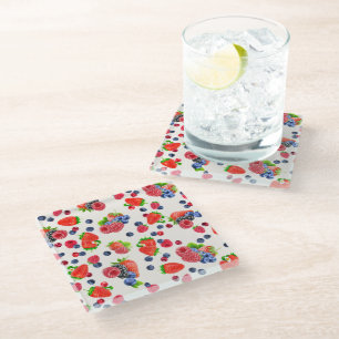 Posavasos De Vidrio Vivid Mixed Berries Coaster