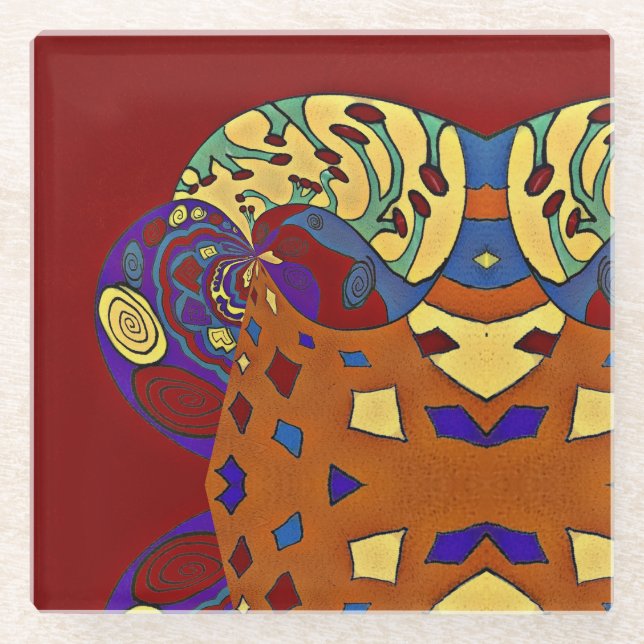 Posavasos De Vidrio Volar hacia arriba (Anverso)