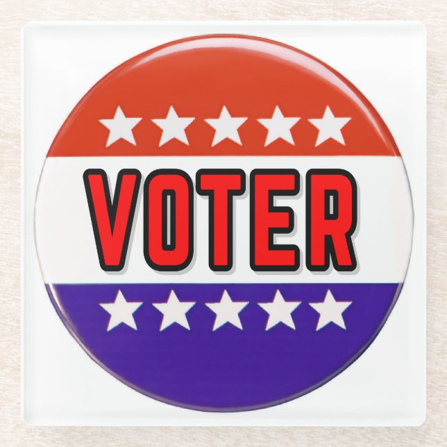 Posavasos De Vidrio Votante (Anverso)