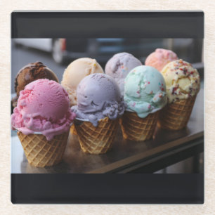Posavasos De Vidrio Vuelo de Ice Cream