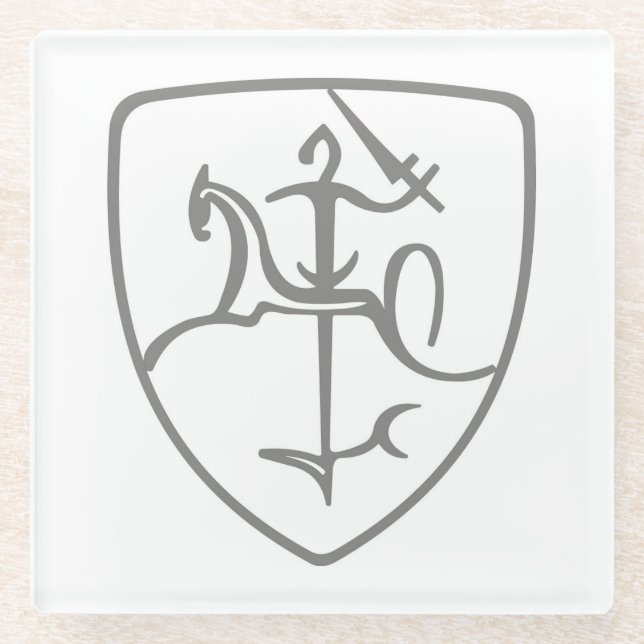 Posavasos De Vidrio Vytis lituana (Anverso)