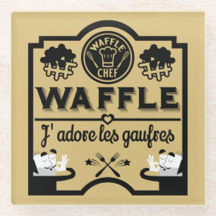 Posavasos De Vidrio Waffles de Bélgica
