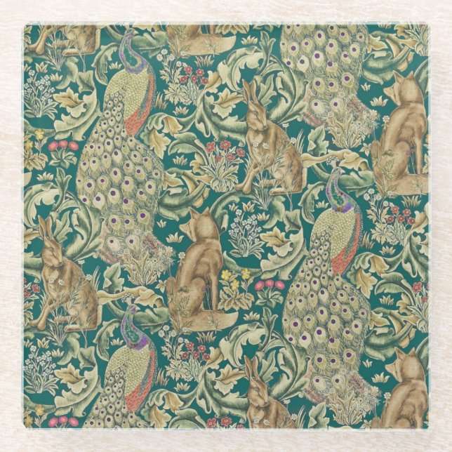 Posavasos De Vidrio Walter Morris "Bosque"  (Anverso)