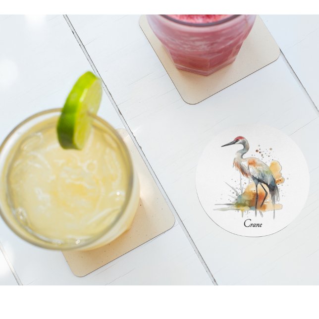 Posavasos De Vidrio Wandering Crane, personalizado (Subido por el creador)