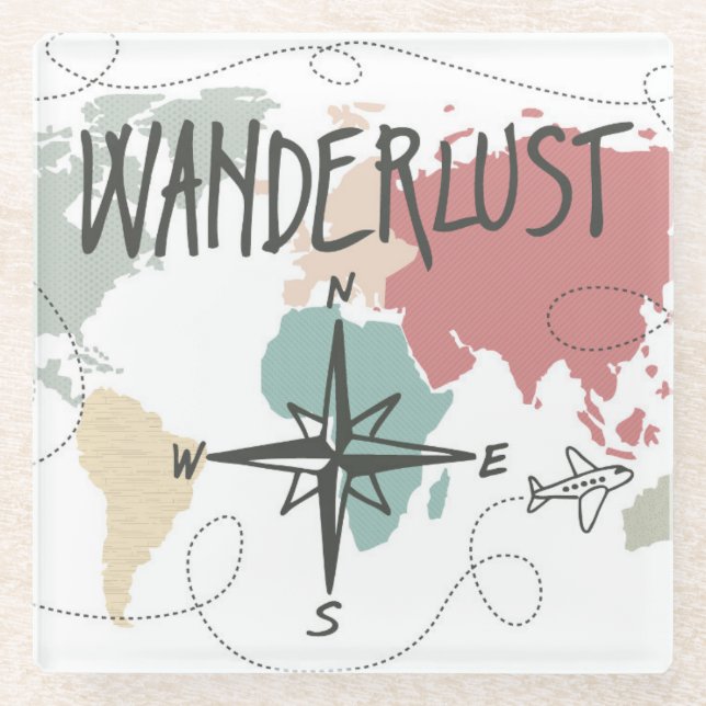 Posavasos De Vidrio Wanderlust (Anverso)