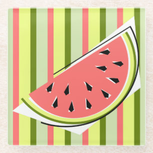 Posavasos De Vidrio Watermelon Slice Stripe Classic