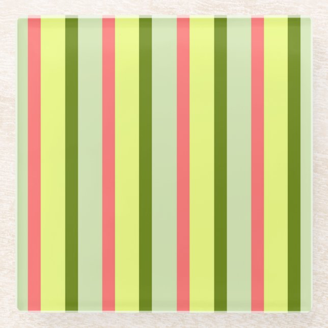 Posavasos De Vidrio Watermelon Stripe Classic (Anverso)