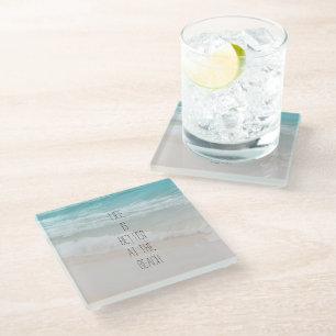 Posavasos De Vidrio Waves del océano playa