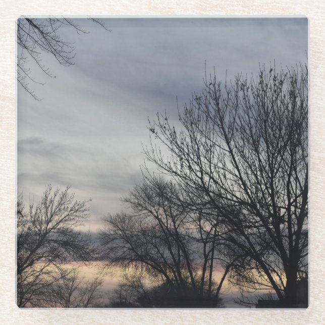 Posavasos De Vidrio Whispers of Winter (Anverso)