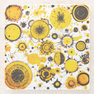 Posavasos De Vidrio Wild Cluster of dots Coaster