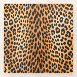 Posavasos De Vidrio Wild Leopard Energy – Bold Animal Print Fashion