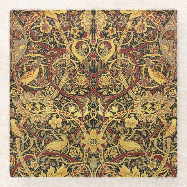 Posavasos De Vidrio William Morris Bullerswood Faux Tapestry (Anverso)