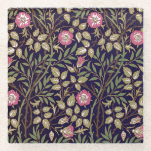 Posavasos De Vidrio William Morris Sweet Briar Floral Art Nouveau