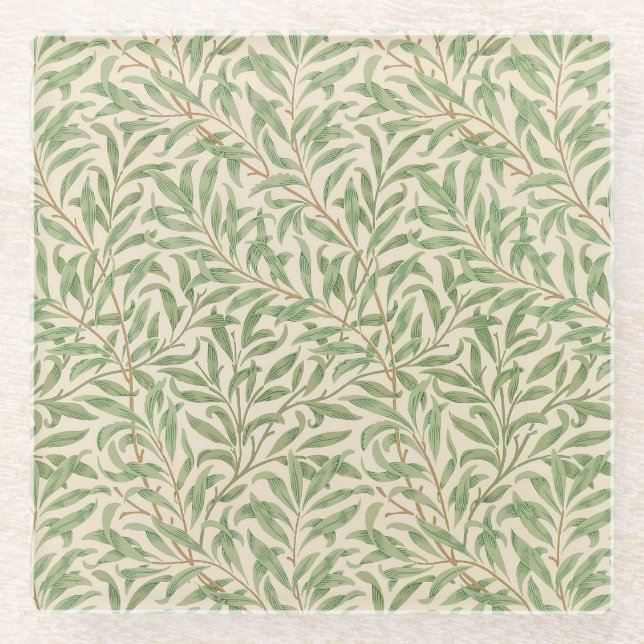 Posavasos De Vidrio William Morris Willow Bough Garden Flower Classic (Anverso)