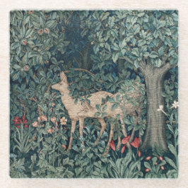 Posavasos De Vidrio William Morris Woodland Tapestry Deer Stag