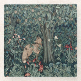 Posavasos De Vidrio William Morris Woodland Tapestry Fox