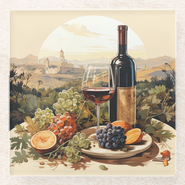 Posavasos De Vidrio Wine Lover's (Anverso)
