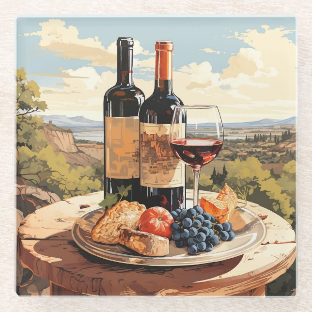 Posavasos De Vidrio Wine Lover's (Anverso)