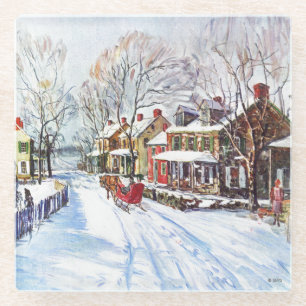 Posavasos De Vidrio Winter Wonderland