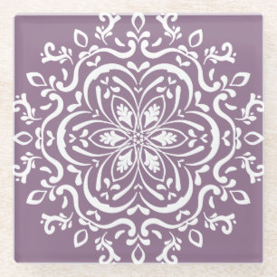 Posavasos De Vidrio Wisteria Mandala