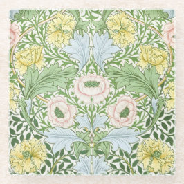 Posavasos De Vidrio Wm Morris Myrtle Floral Arte Nuevo Brillante