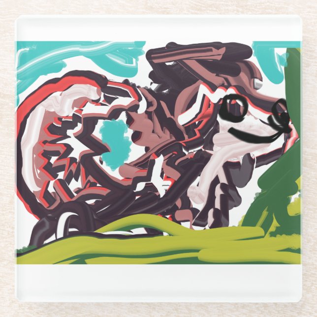 Posavasos De Vidrio Wolf en primavera (Anverso)