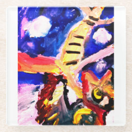 Posavasos De Vidrio Wolf in winter