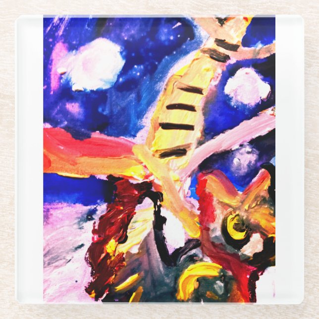 Posavasos De Vidrio Wolf in winter  (Anverso)