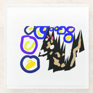 Posavasos De Vidrio Wolf latte Halloween