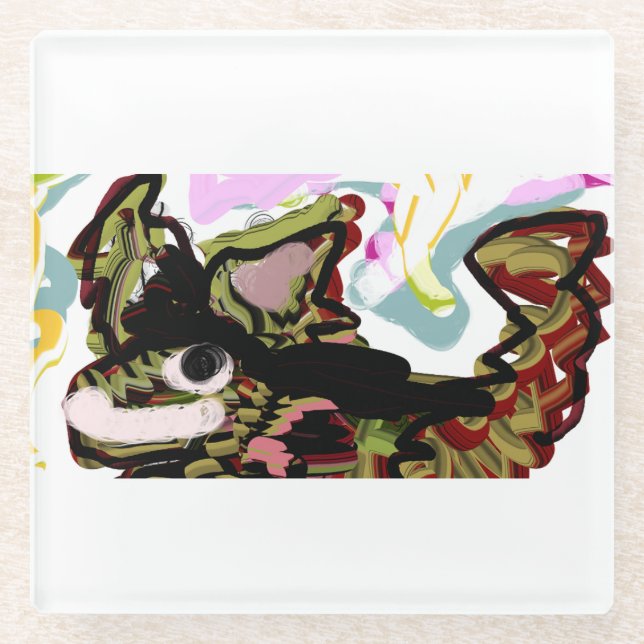 Posavasos De Vidrio Wolf love (Anverso)