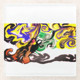 Posavasos De Vidrio Wolf night stary 