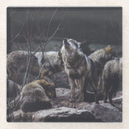Posavasos De Vidrio Wolf Pack