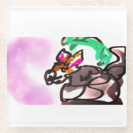 Posavasos De Vidrio Wolf run in autumn