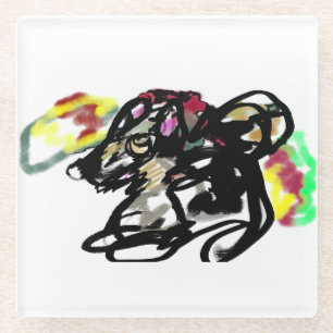 Posavasos De Vidrio Wolf wild Autumn