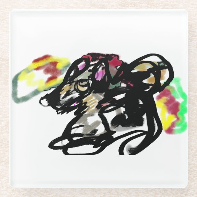 Posavasos De Vidrio Wolf wild Autumn (Anverso)