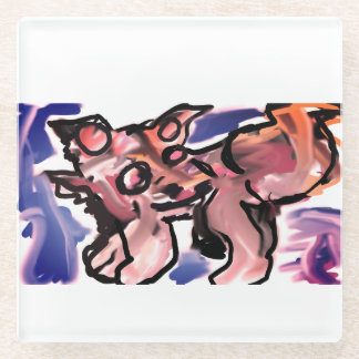 Posavasos De Vidrio Wolf wild winter