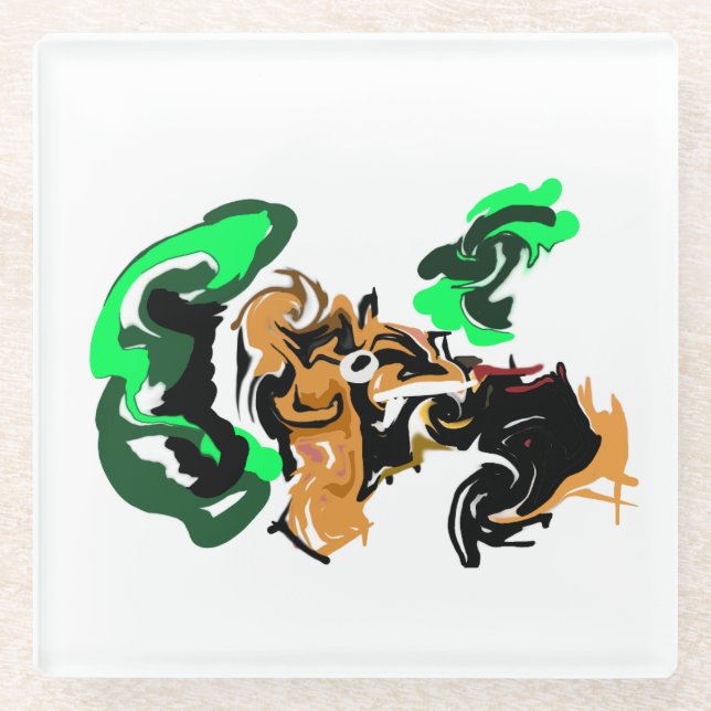 Posavasos De Vidrio Wolf  winter  joy (Anverso)