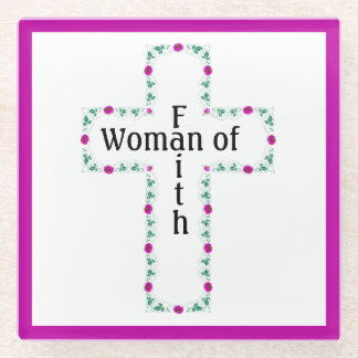 Posavasos De Vidrio Woman of faith
