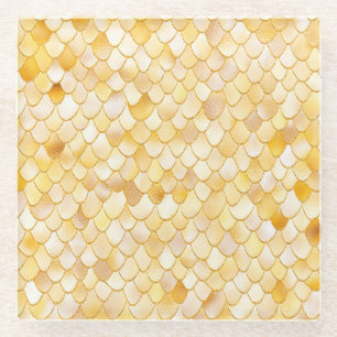 Posavasos De Vidrio Wonky Watercolor Gold Purpurina Escaparates de sir