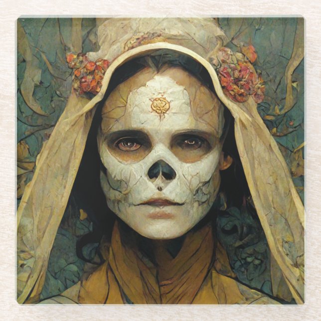 Posavasos De Vidrio Wood Witch 1 Fantasy (Anverso)