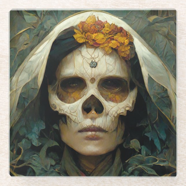 Posavasos De Vidrio Wood Witch 2 Fantasy (Anverso)