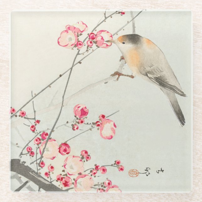 Posavasos de vidrio: WOODBLOCK JAPONÉS: OHARA KOSO (Anverso)