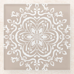 Posavasos De Vidrio Wool Mandala