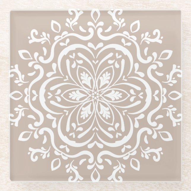 Posavasos De Vidrio Wool Mandala (Anverso)