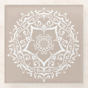 Posavasos De Vidrio Wool Mandala